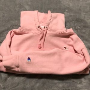 Champion Pink Cropped Hoodie